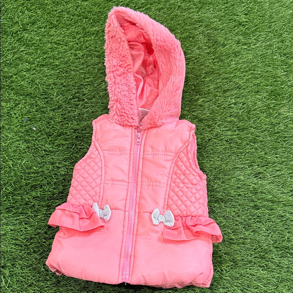 Little Lass Puffer Vest with Hood